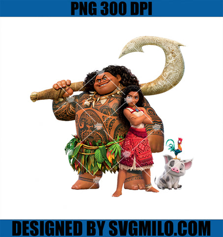 Disney Moana 2 PNG, Maui Pua Heihei Ready for a New Adventure PNG