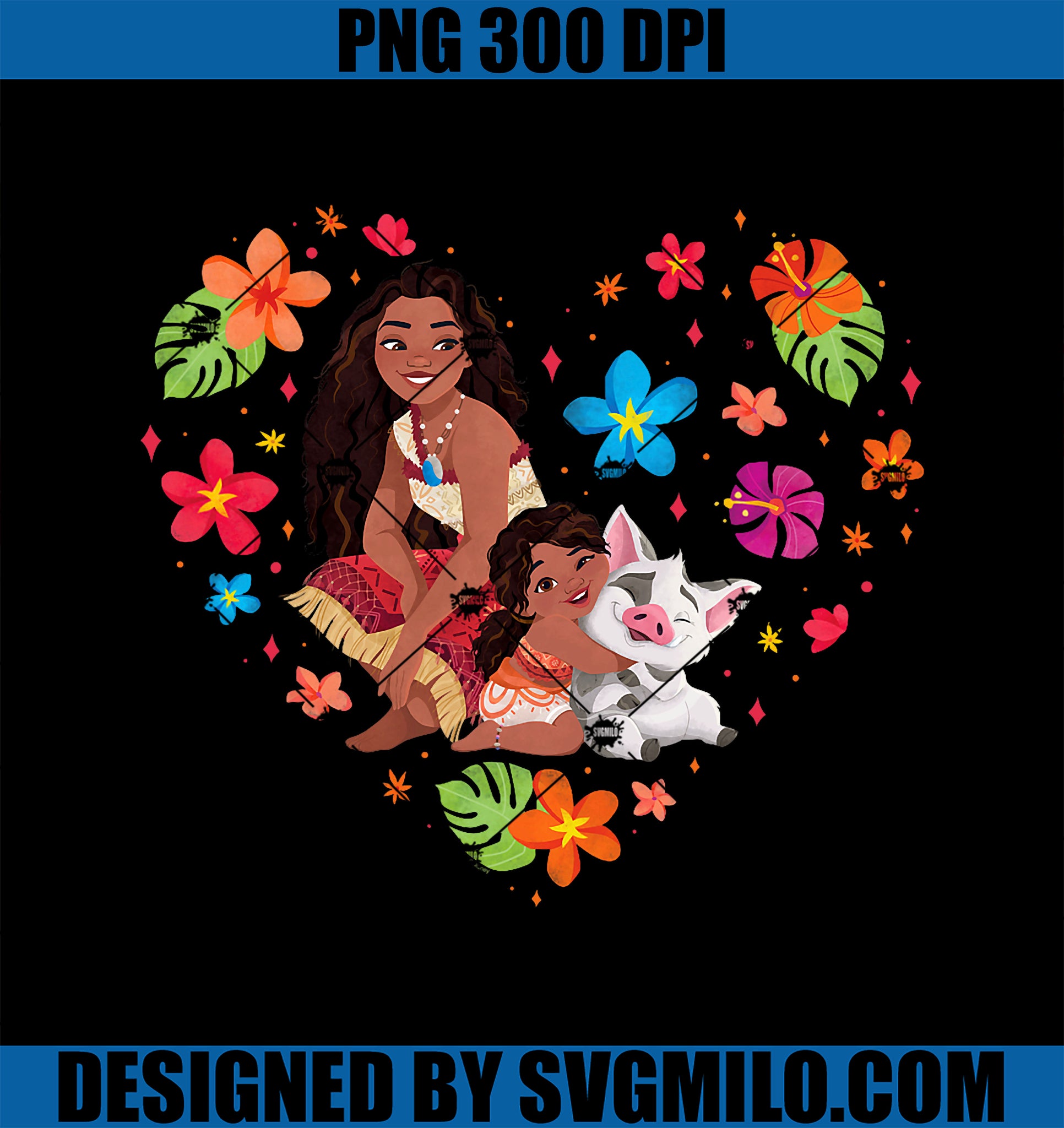 Disney Moana 2 PNG, Moana Simea and Pua Tropical Heart Sisters PNG