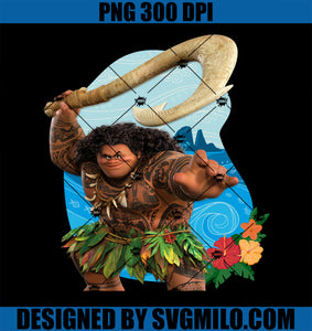 Disney Moana 2 Tropical Island Adventure Maui with Fish Hook PNG