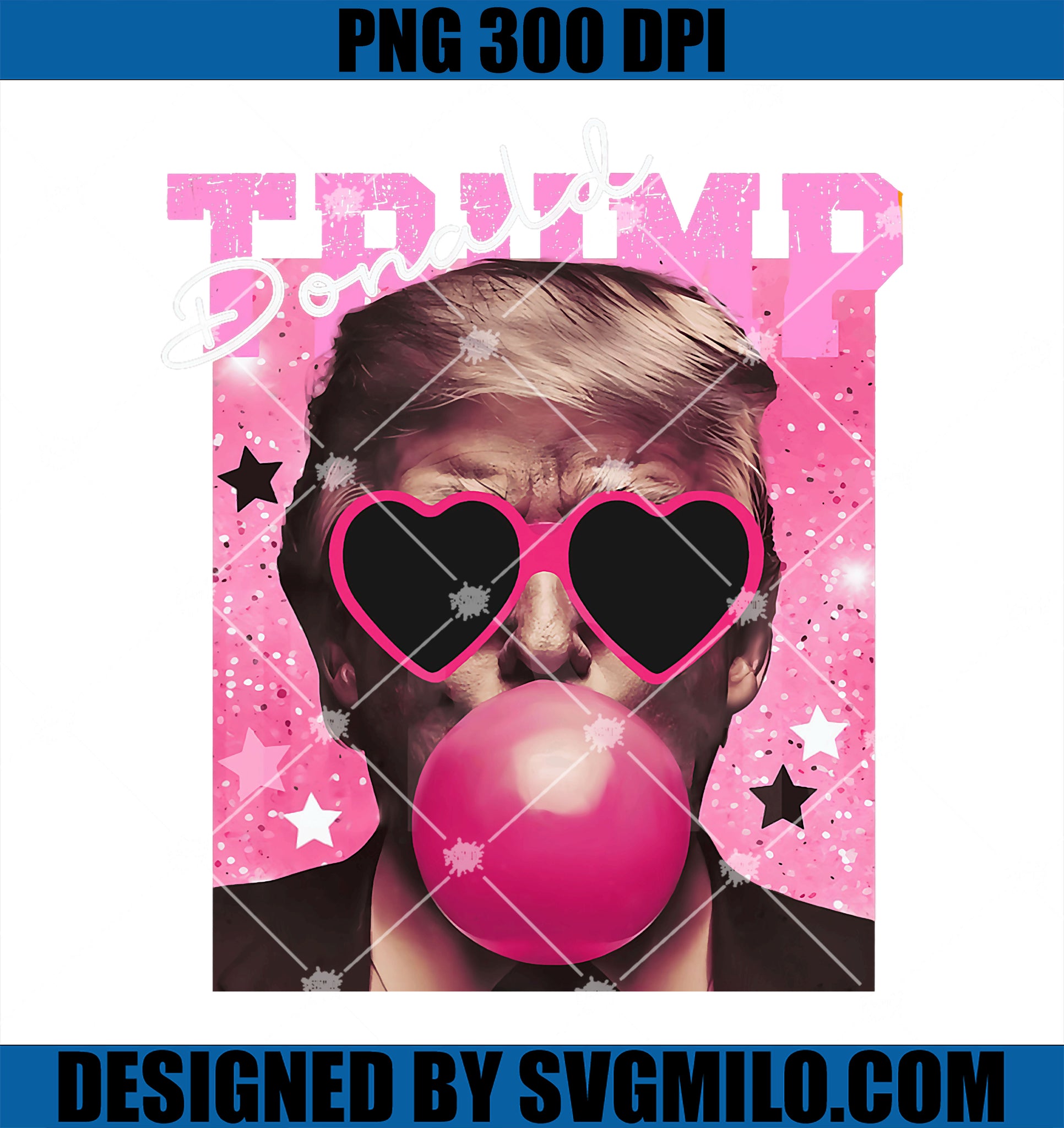 Donald Trump Bubble Gum Pink Sunglasses PNG