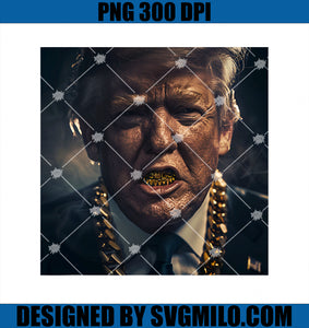 Donald Trump Gold Grillz PNG