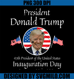 Donald Trump Inauguration Day 2025 47th USA President PNG