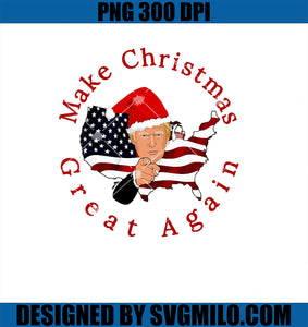 Donald Trump Make Christmas Great Again PNG, Santa Trump PNG