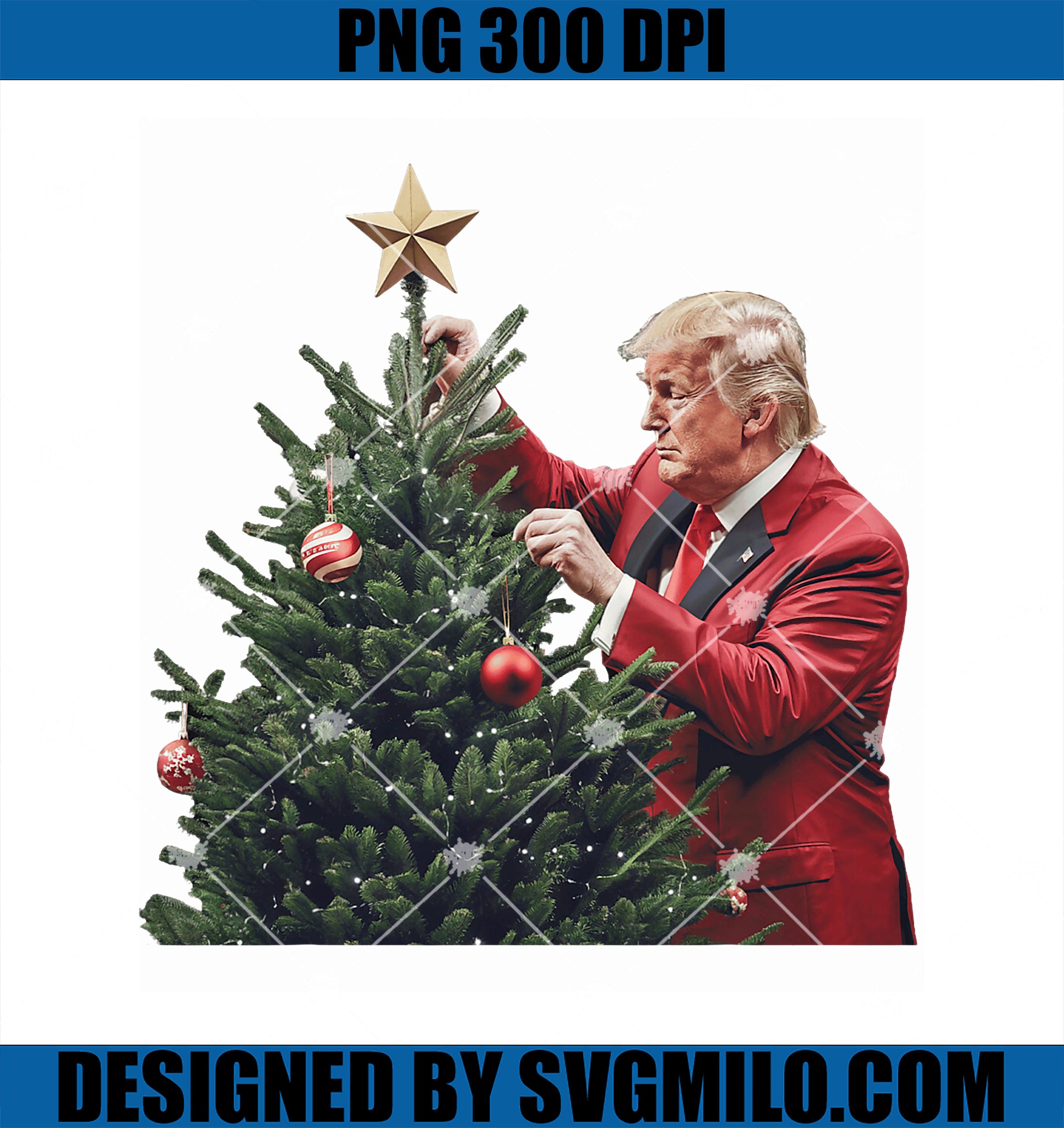 Donald Trump Traditional Christmas Tree Xmas USA President PNG