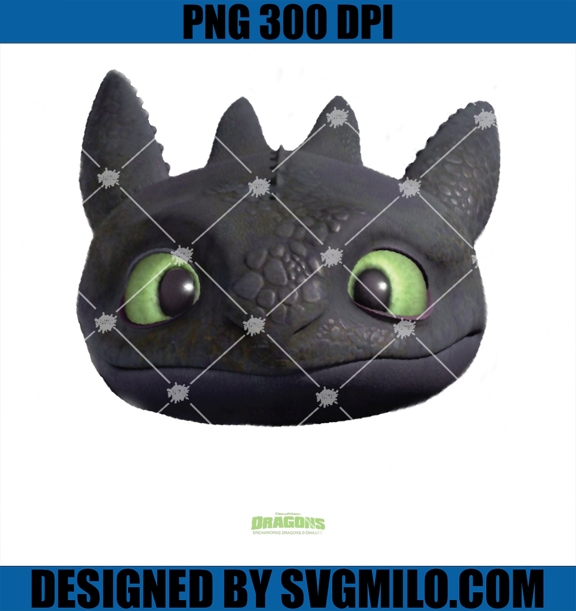 DreamWorks Dragons Toothless Night PNG, Fury Big Face Costume 3D PNG