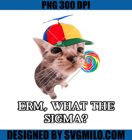 ERM What The Sigma Cat Candy PNG