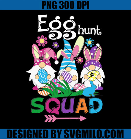 Easter Bunny Gnomies PNG, Easter Eggs Hunt Squad PNG