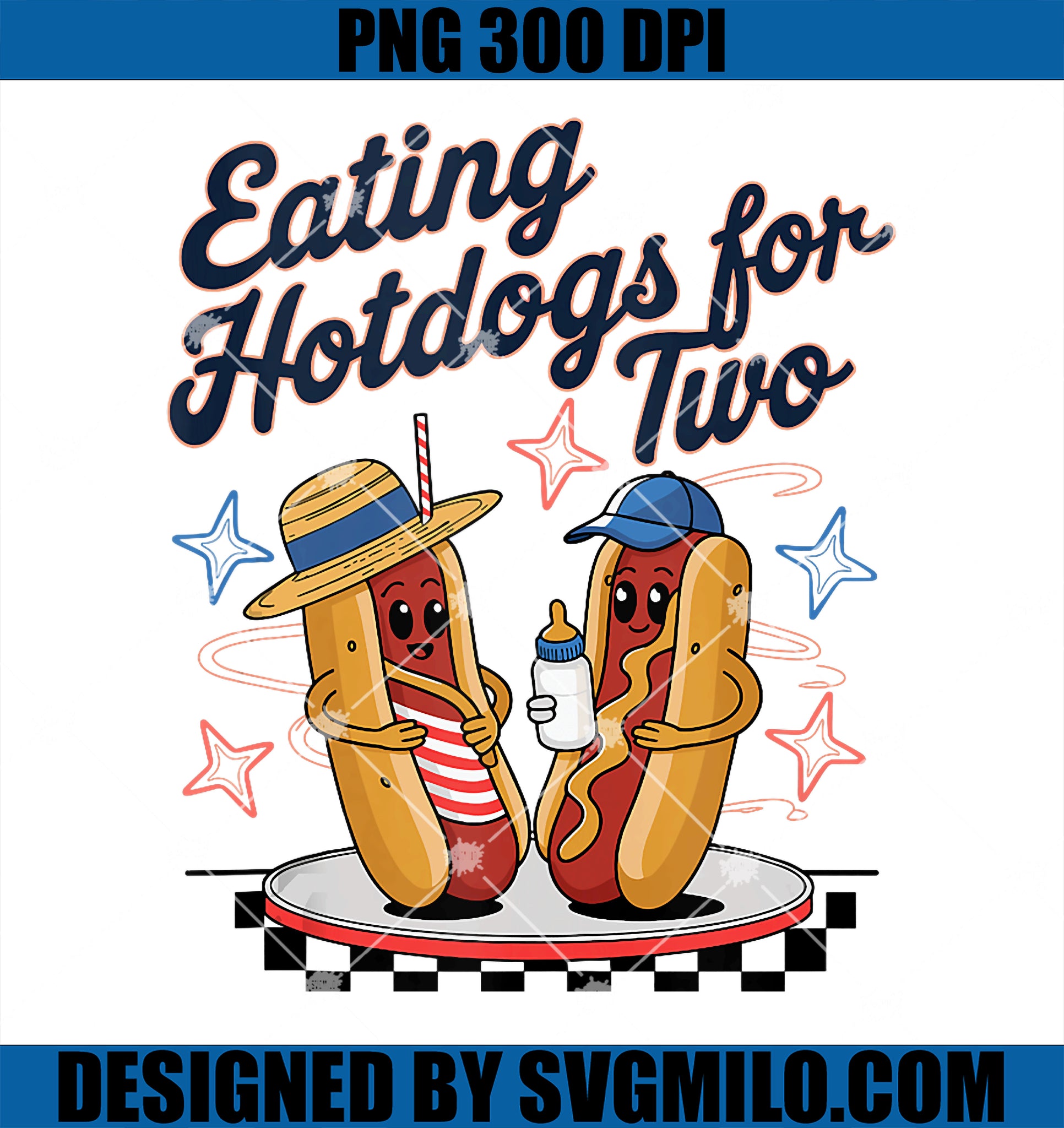 Eating Hotdogs For Two pregnant PNG, Funny 4th Of July Pregnancy PNG