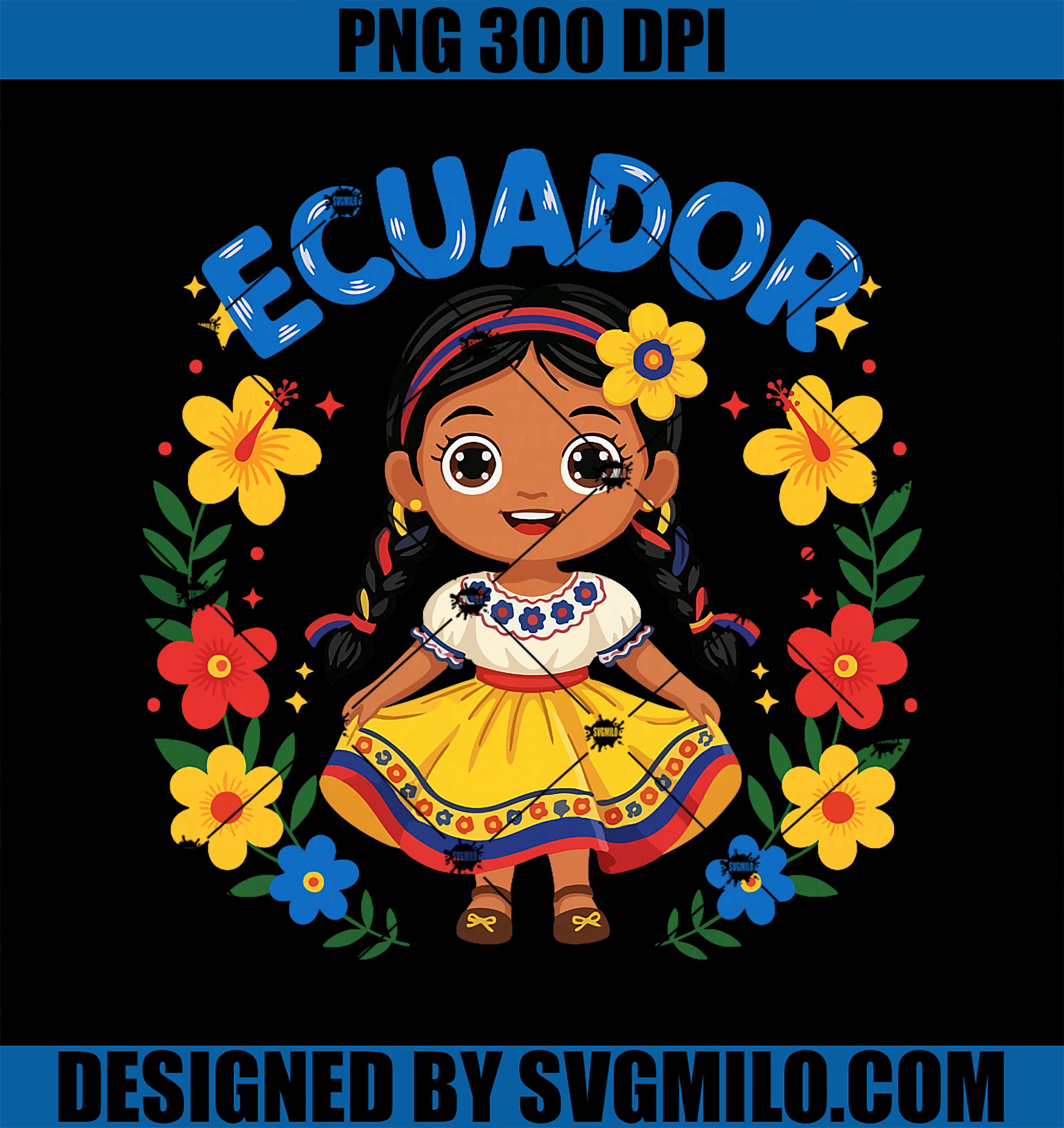 traditional ecuadorian dress Ecuador Ecuadorian Girl PNG, Traditional Dress Flowers PNG