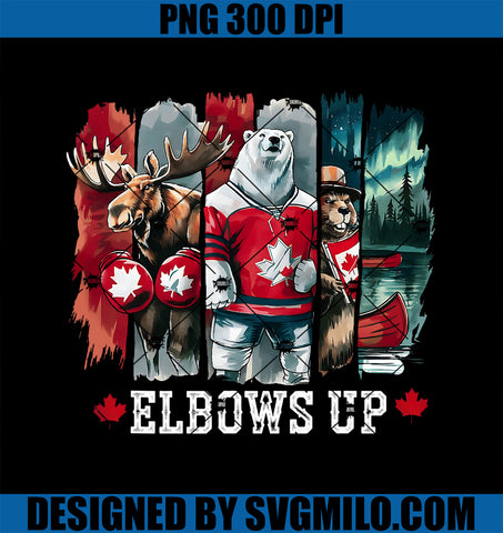 Elbows Up Canada Est 1867 PNG, Proud Canadian Strong Canada PNG