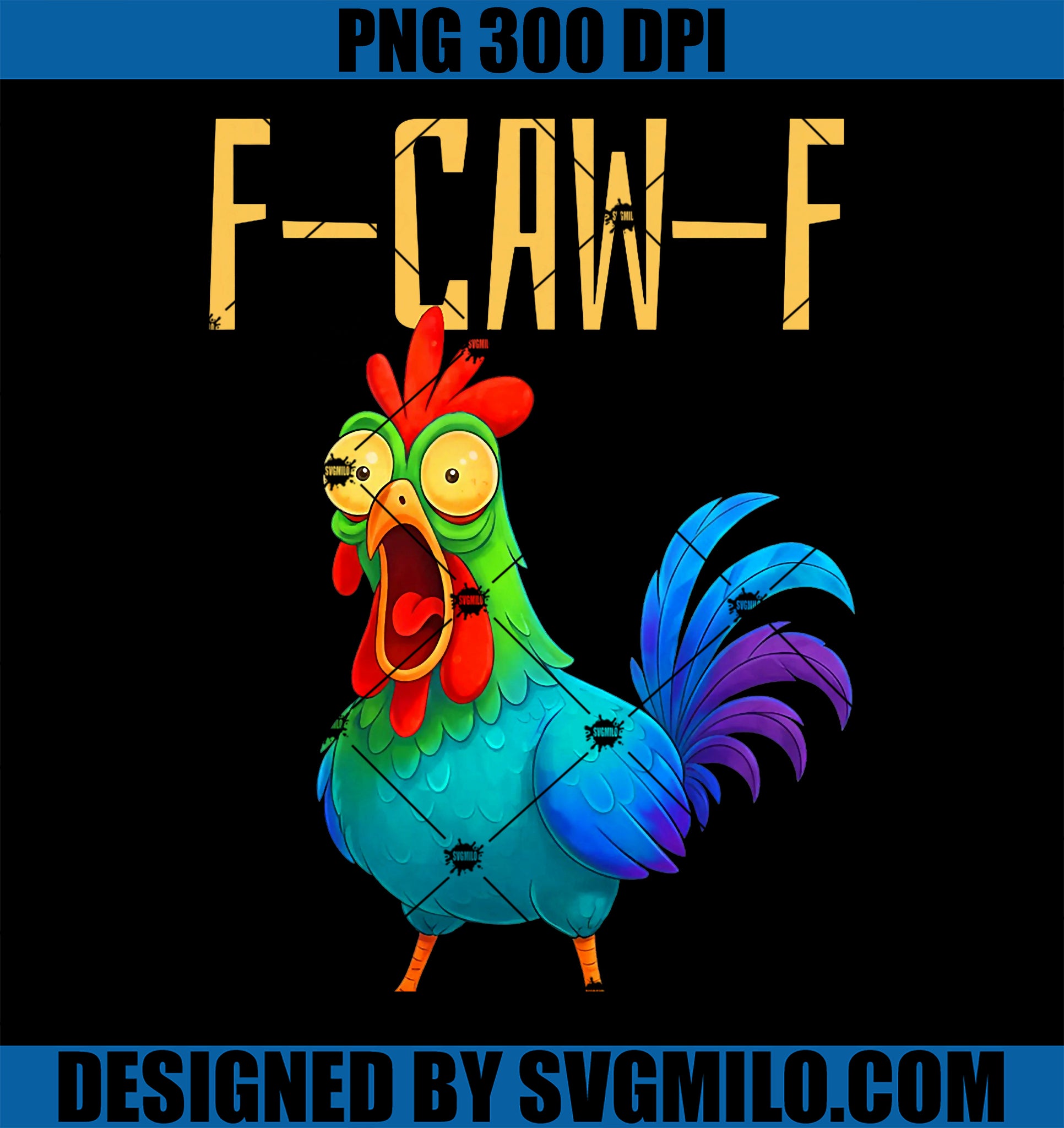 F-Caw-F PNG, Funny Chicken Humor Quote Rooster Meme PNG