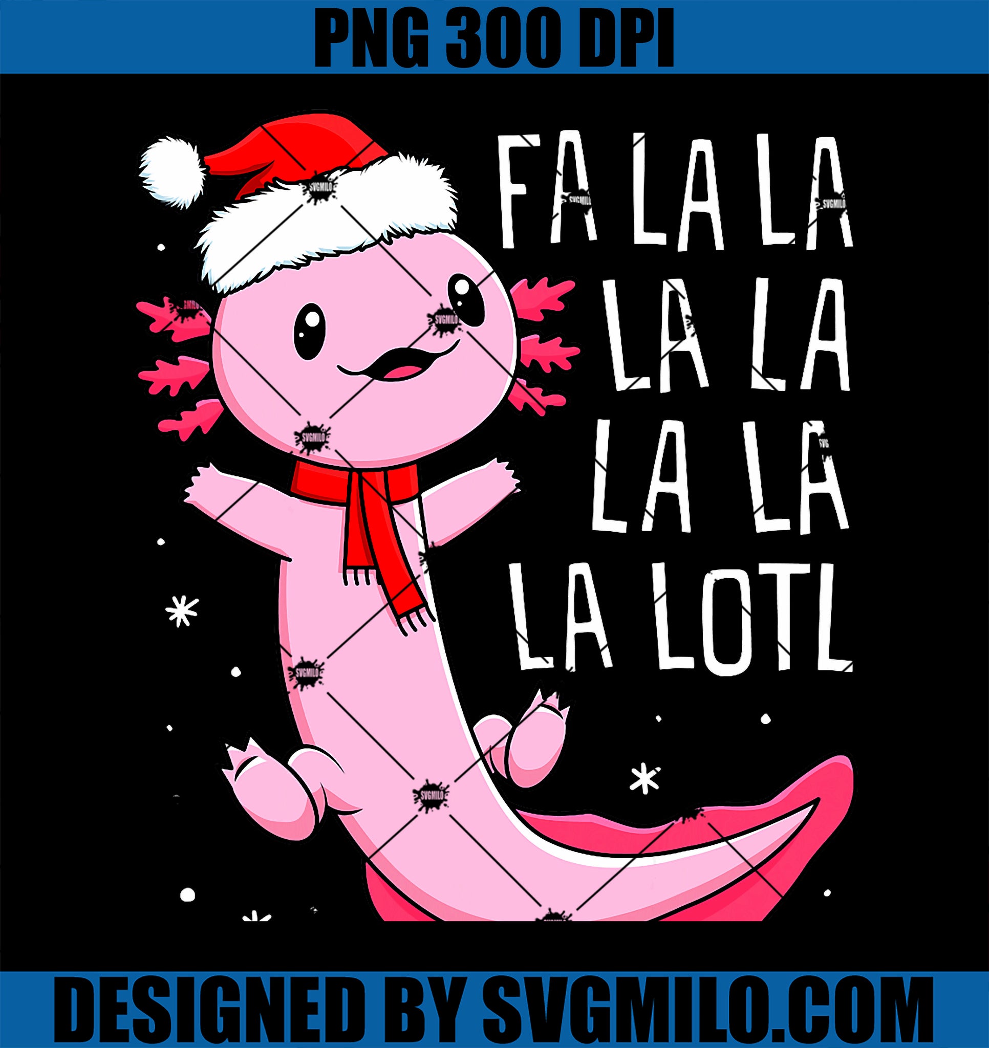 Fa La La Lotl Axolotl Toddler Kids Boys Christmas Xmas PNG