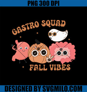 Fall Vibes Gastro Squad Ghost Halloween Spooky Endoscopy PNG