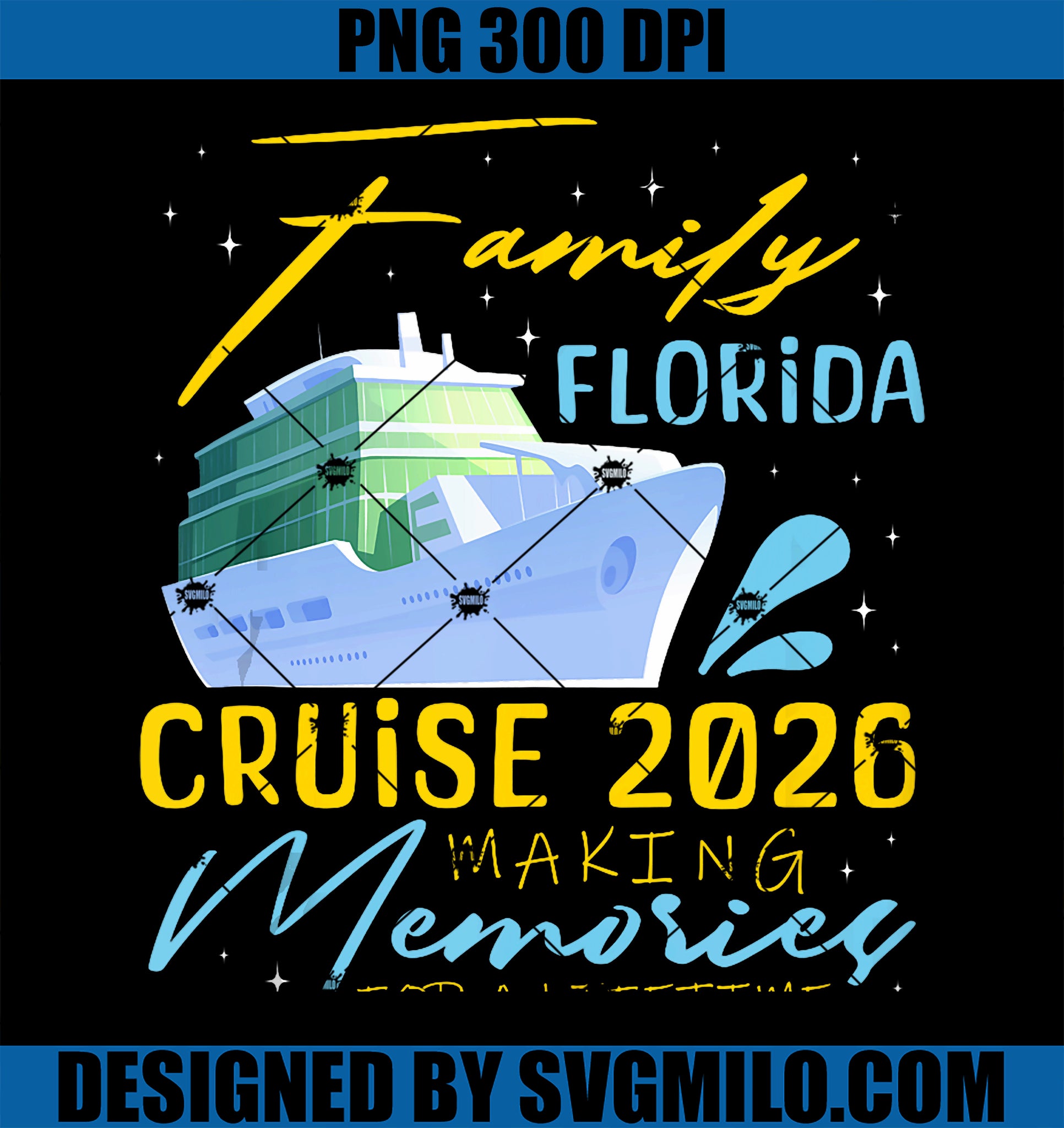 Family Florida Cruise Trip 2026 PNG, Making Memories Vacation PNG