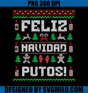 Feliz Navidad Putos Funny Mexican Christmas PNG