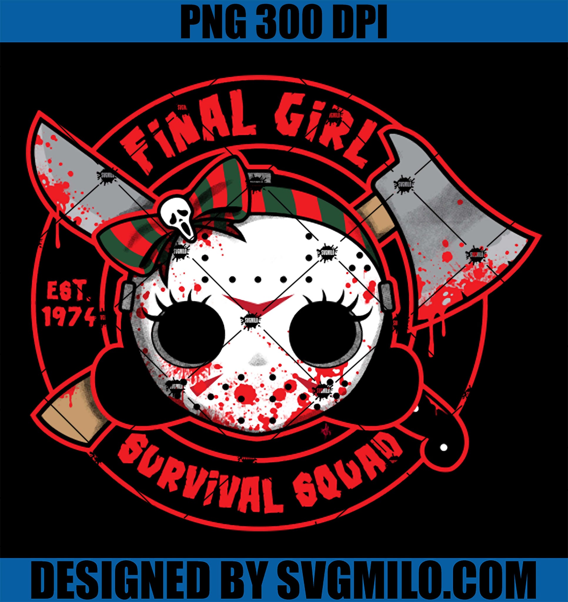 Final Girl Survival Squad PNG, Jason Voorhees Movie PNG, Halloween PNG