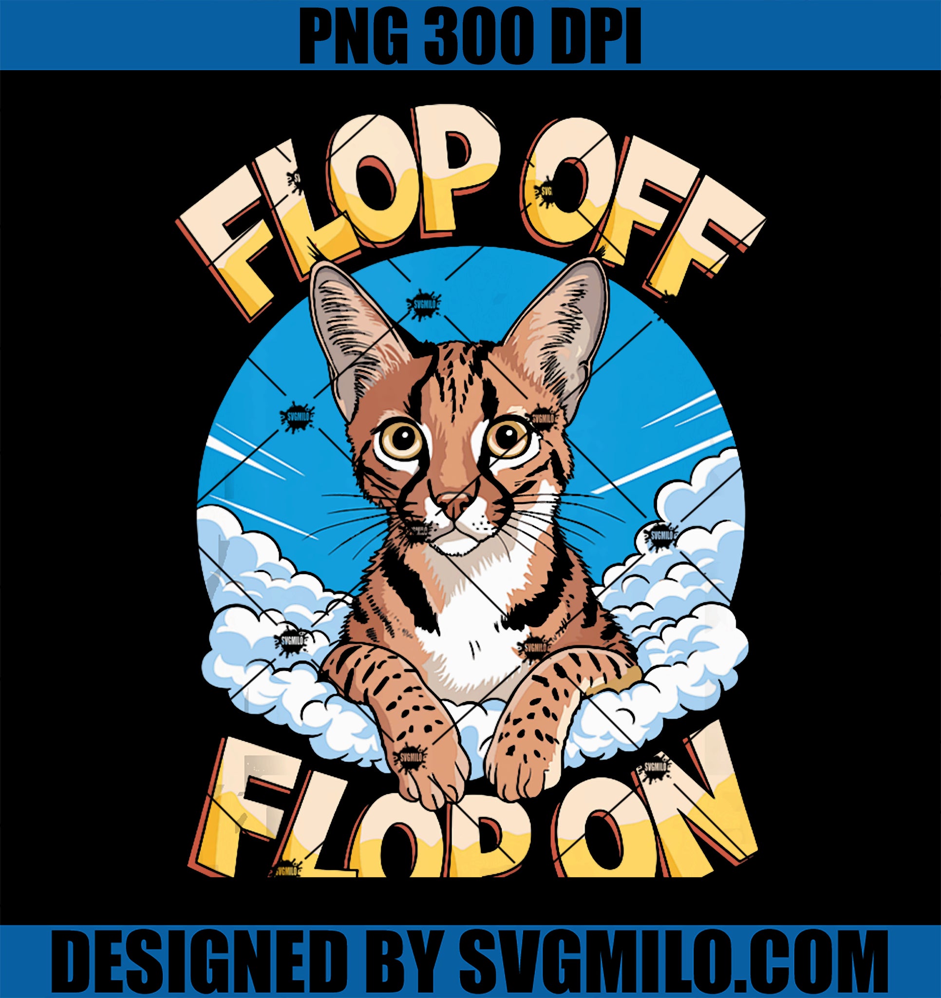 Flop Off Flop Off PNG, Caracal Cat Big Floppa PNG