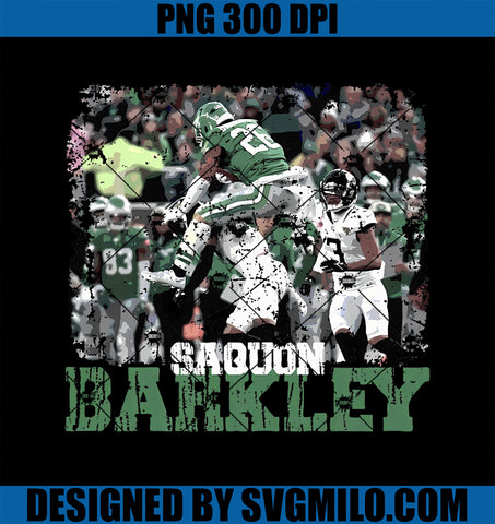 Fly Saquon Fly Eagles Barkley The Reverse Hurdle 2024 PNG