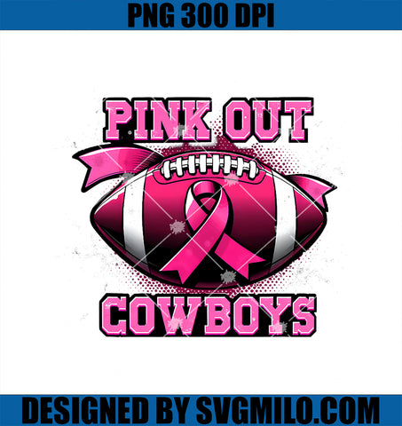 Football Tackle Breast Cancer Awareness PNG, Pink Out Cowboys PNG