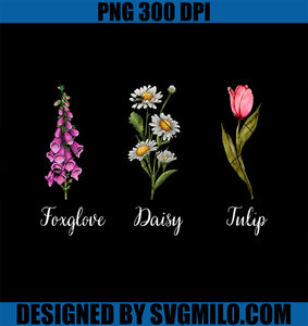 Foxglove Daisy Tulip PNG, Floral Flower PNG