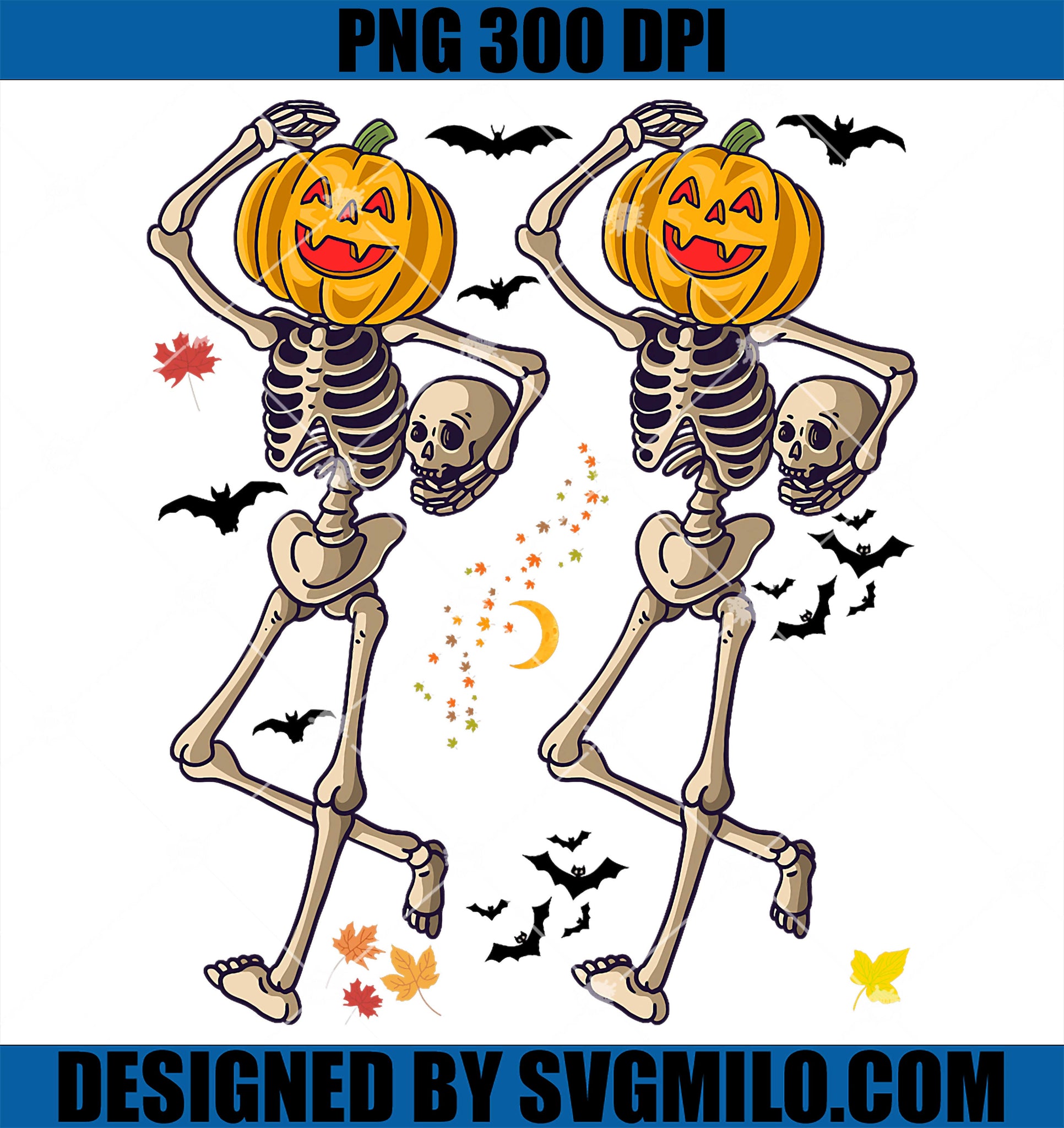 Fun Halloween Skeleton Pumpkin PNG, Skeleton Pumpkin PNG