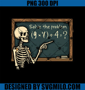 Funny 67 Meme Brainrot Joke PNG, Halloween Skeleton Math Teacher PNG