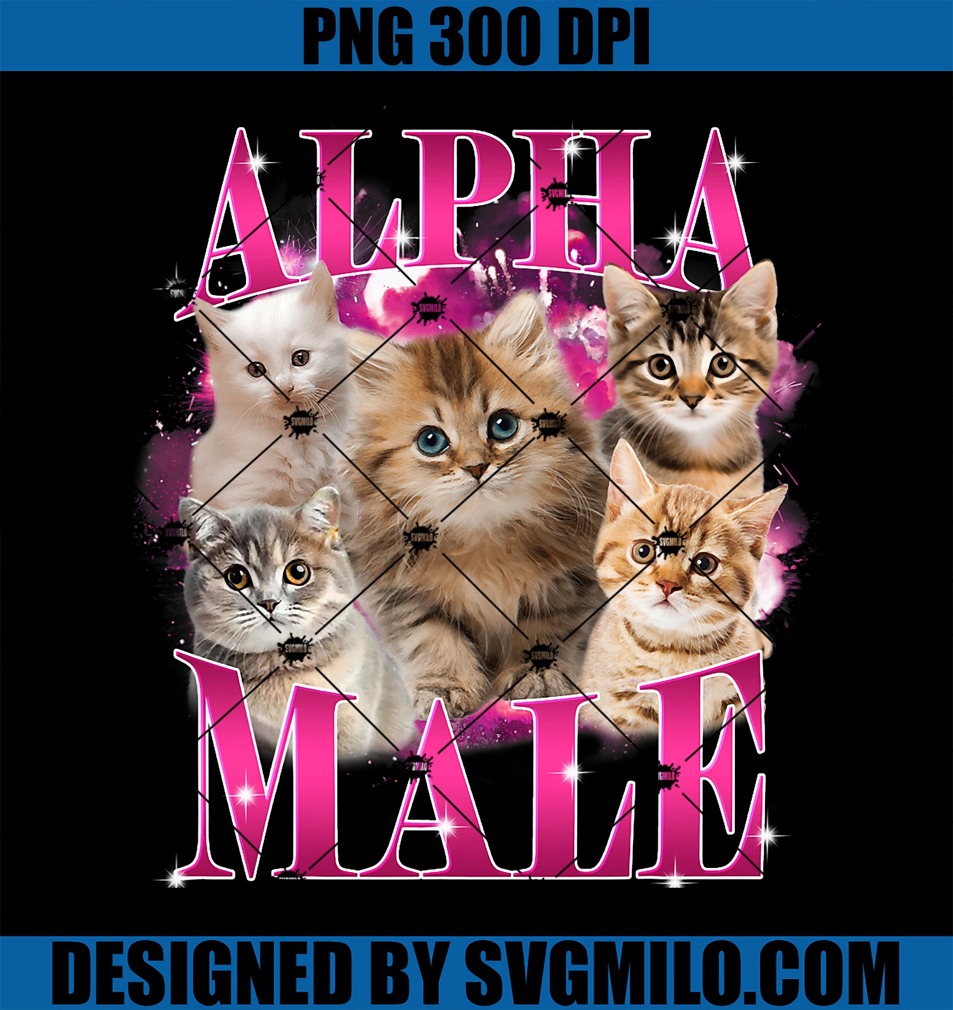Funny Alpha Male Cat PNG, Hilarious Cat Meme Cat Lovers PNG