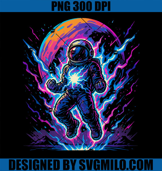 Funny Astronaut Power Up PNG, In Space Anime Style PNG
