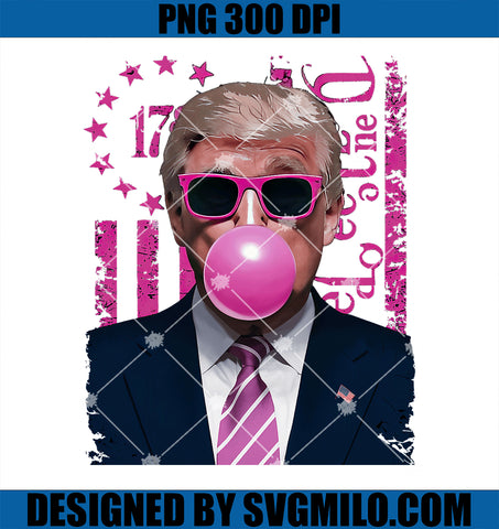 Funny Bubble Gum Pink USA Flag PNG