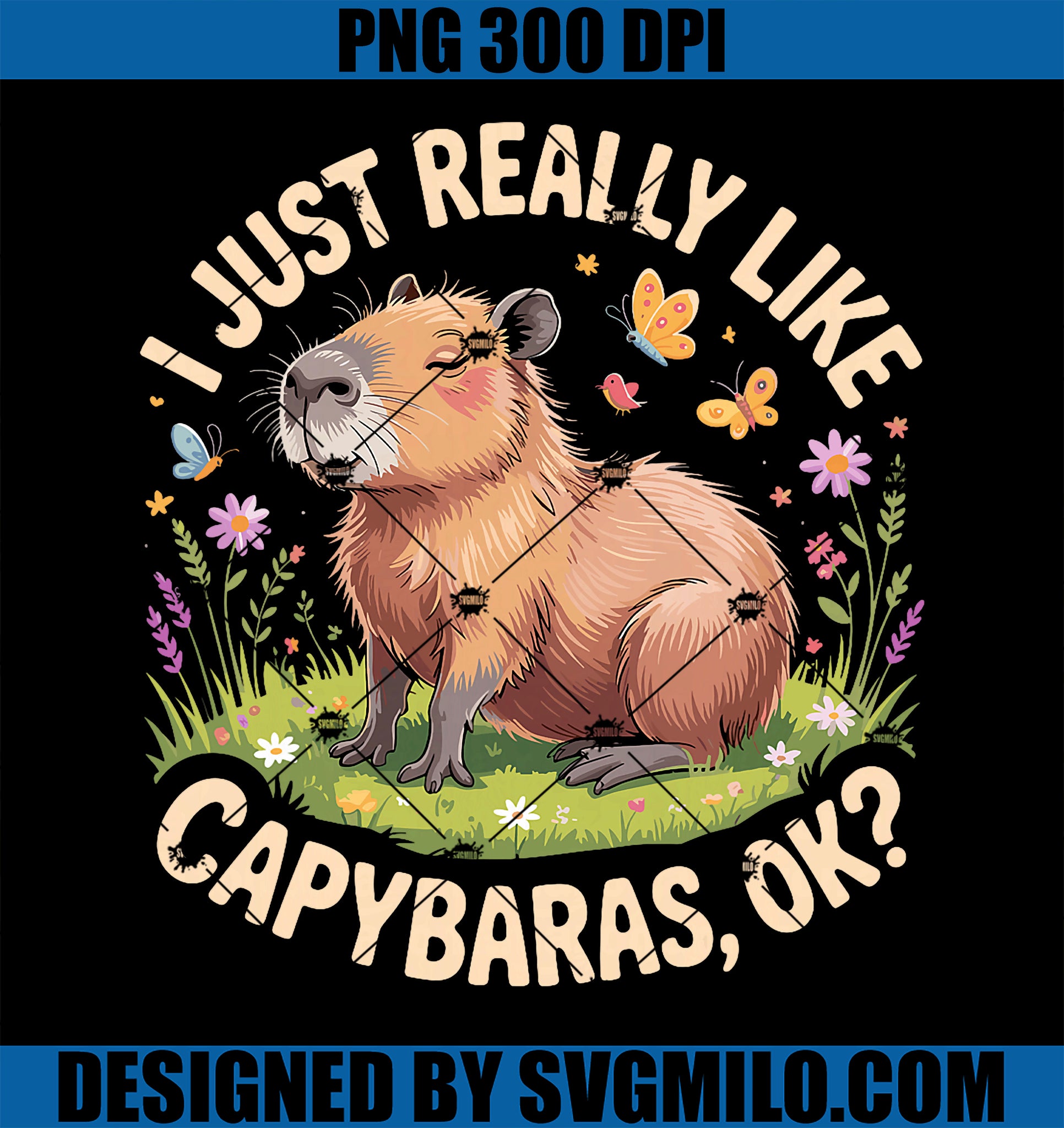 Funny Capybara Art PNG, Capy Rodent Capybara PNG