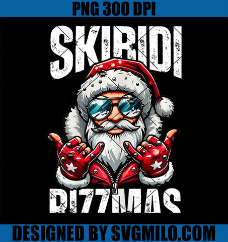 Funny Christmas Rizz Santa Skibidi Rizzmas PNG