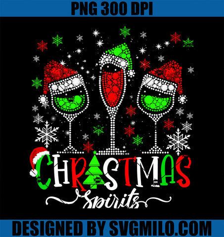 Funny Christmas Spirits Glasses Of Wine Xmas Holidays PNG