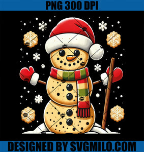 Funny Cookies Snowman Cookies Eating Santa Hat Christmas PNG