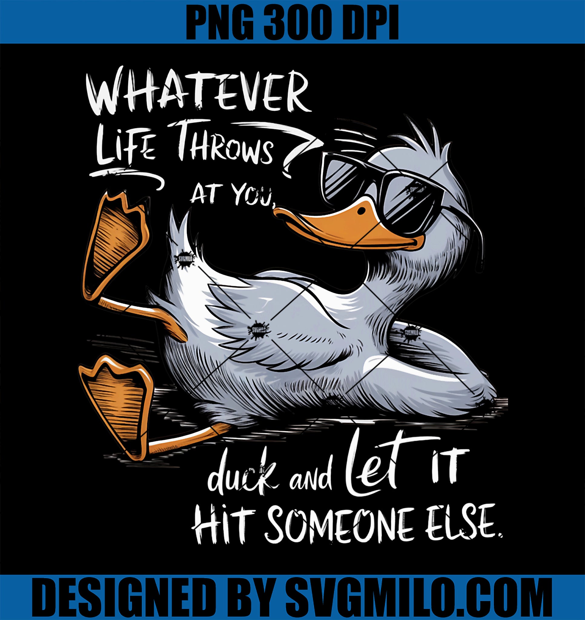 Funny Duck PNG, Funny Quote Graphic Tees For PNG