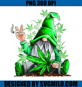 Funny Gnome Pot Leaf 420 Marijuana Weed Cannabis Smoking PNG