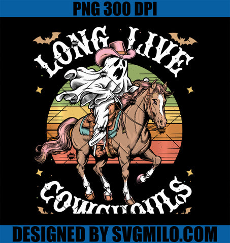Funny Halloween Cowghoul PNG, Cowgirl Country Western Ghost PNG
