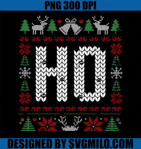 Funny Ho Ugly Christmas Sweater Couples Matching Xmas PNG