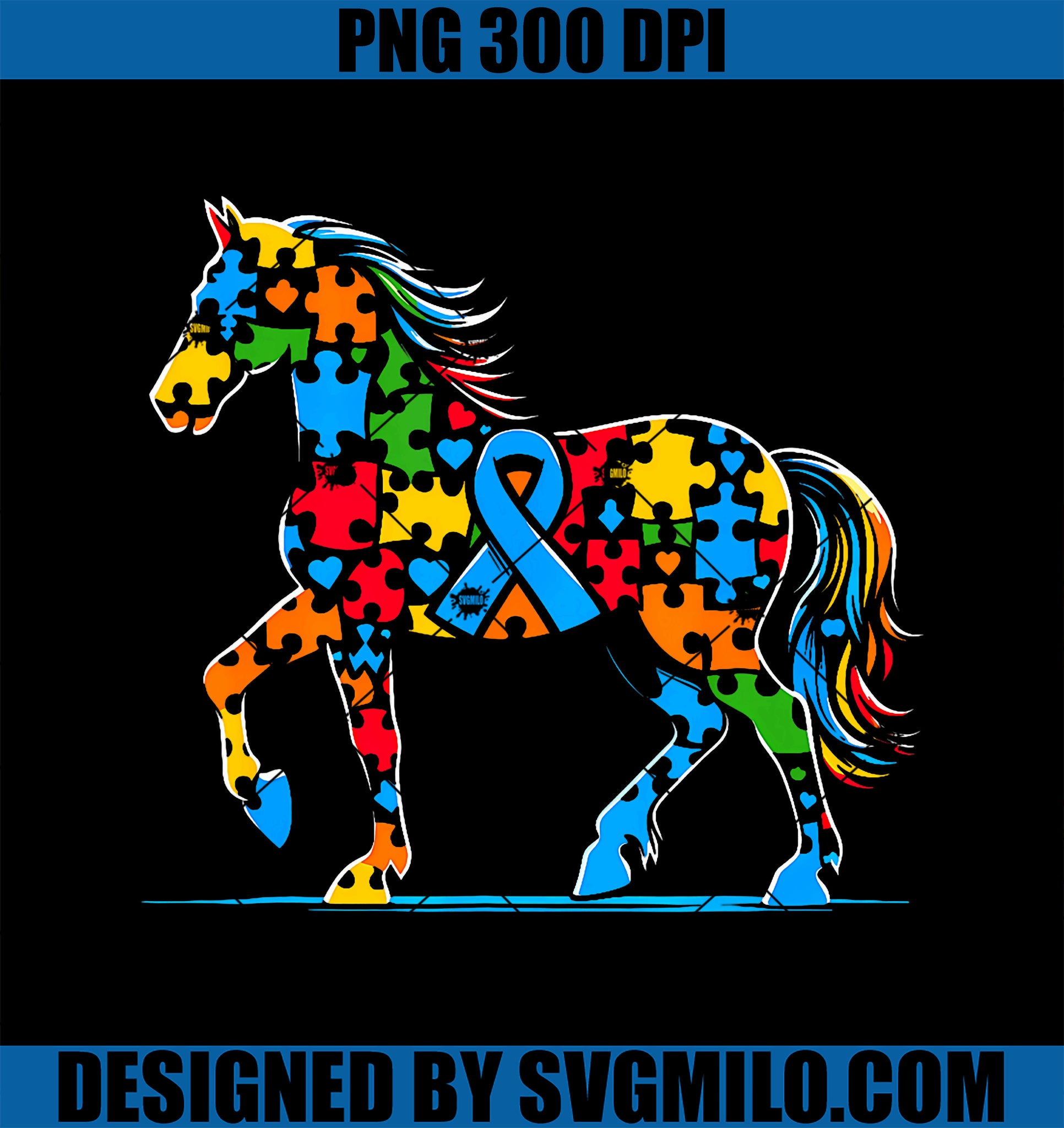 Funny Horse PNG, Autism Awareness Autistic PNG