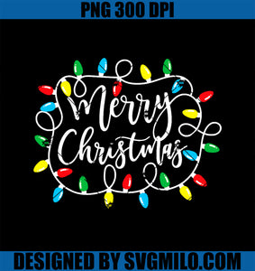 Funny Merry Christmas Lights Xmas Family PNG