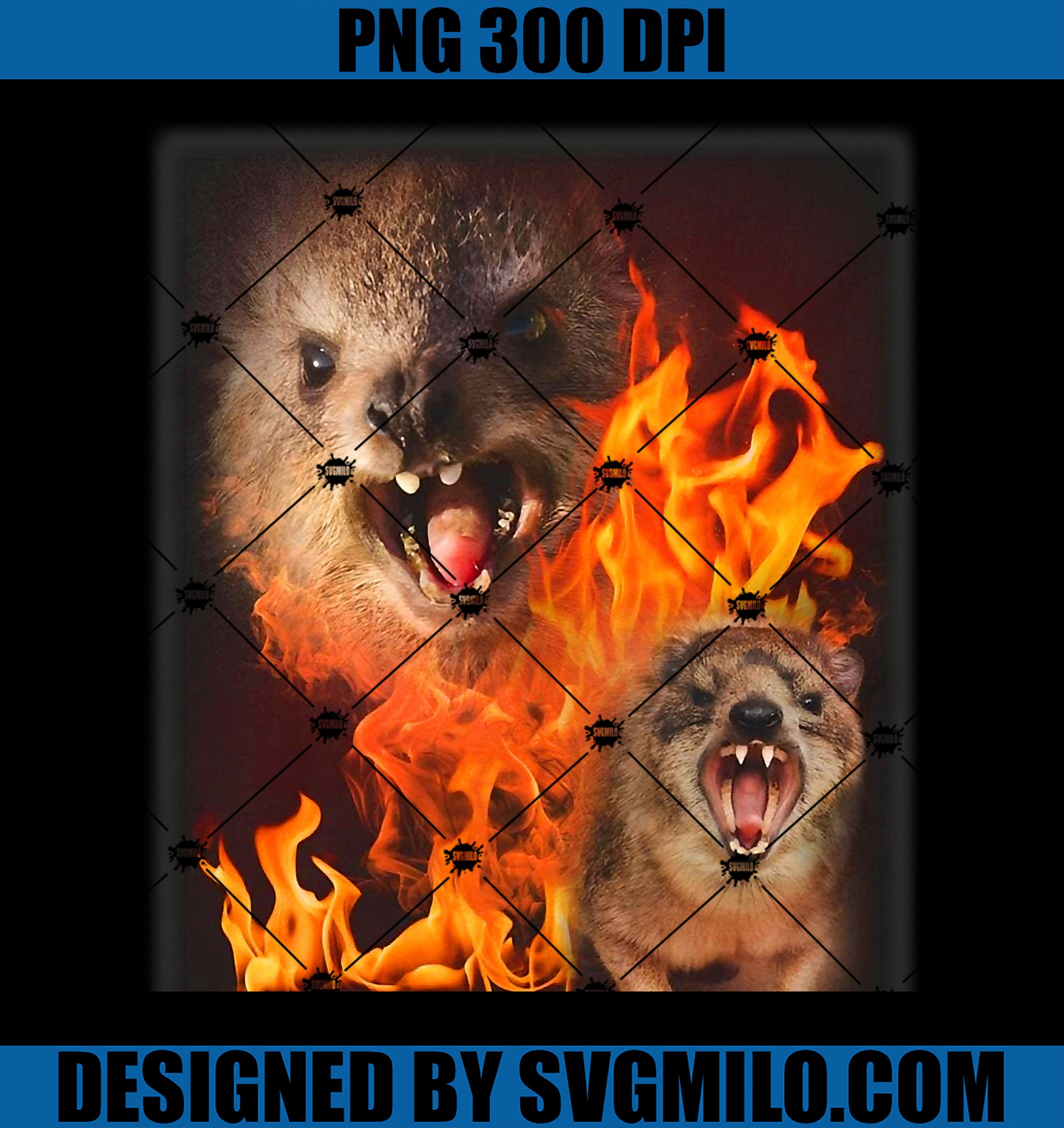 Funny Rock Hyrax Fire Meme PNG