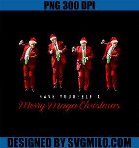 Funny Santa Trump Have Yourself A Merry Maga Christmas Xmas PNG