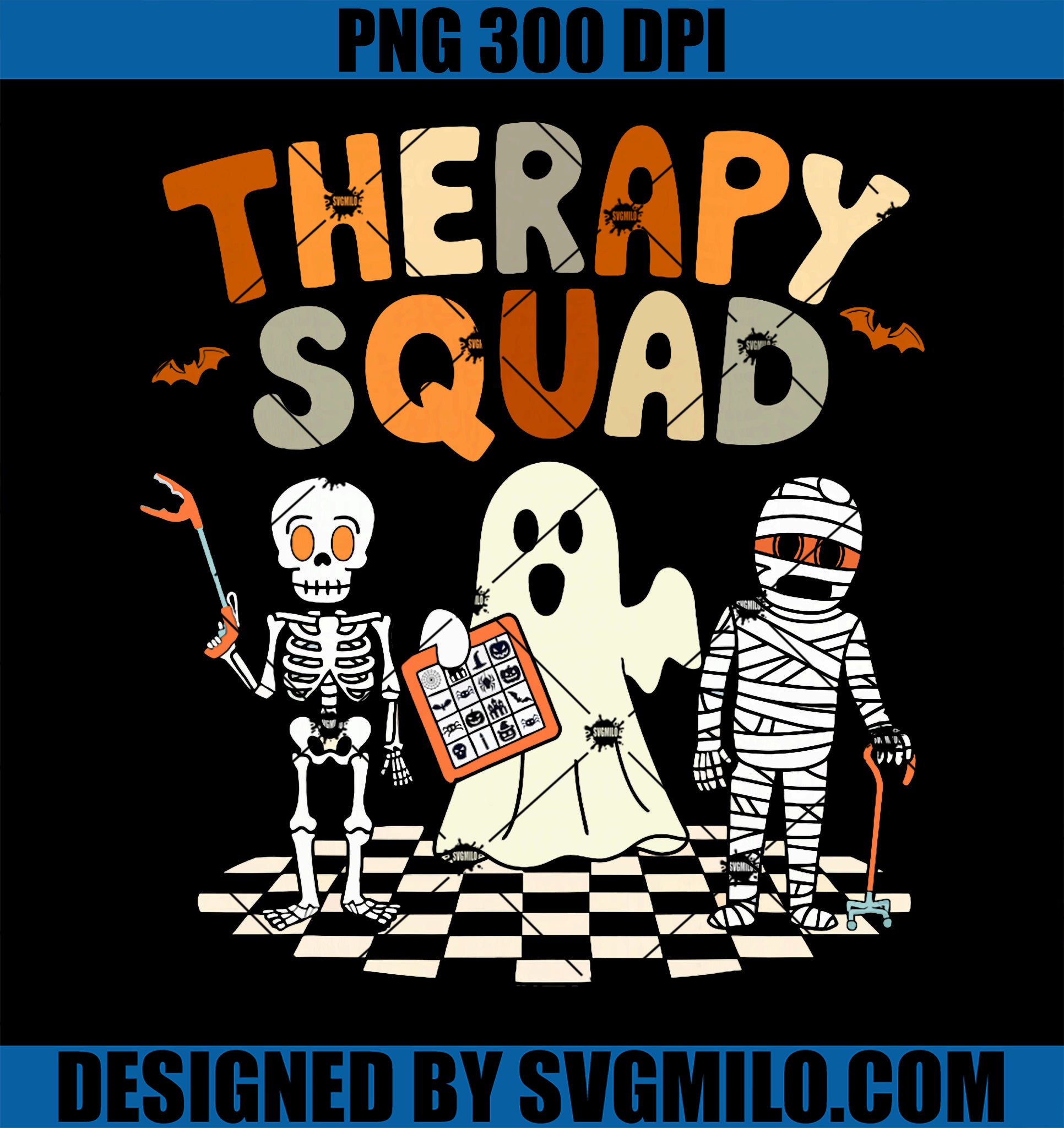 Funny Therapy Squad Retro OT PT Team Cute PNG, Halloween Physical PNG