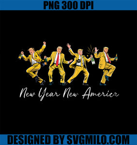 Funny Trump Dance New Year New America PNG, Trump New Year Party 2025 PNG