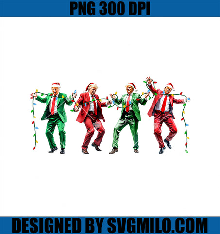 Funny Trump Dance Santa Claus Christmas PNG