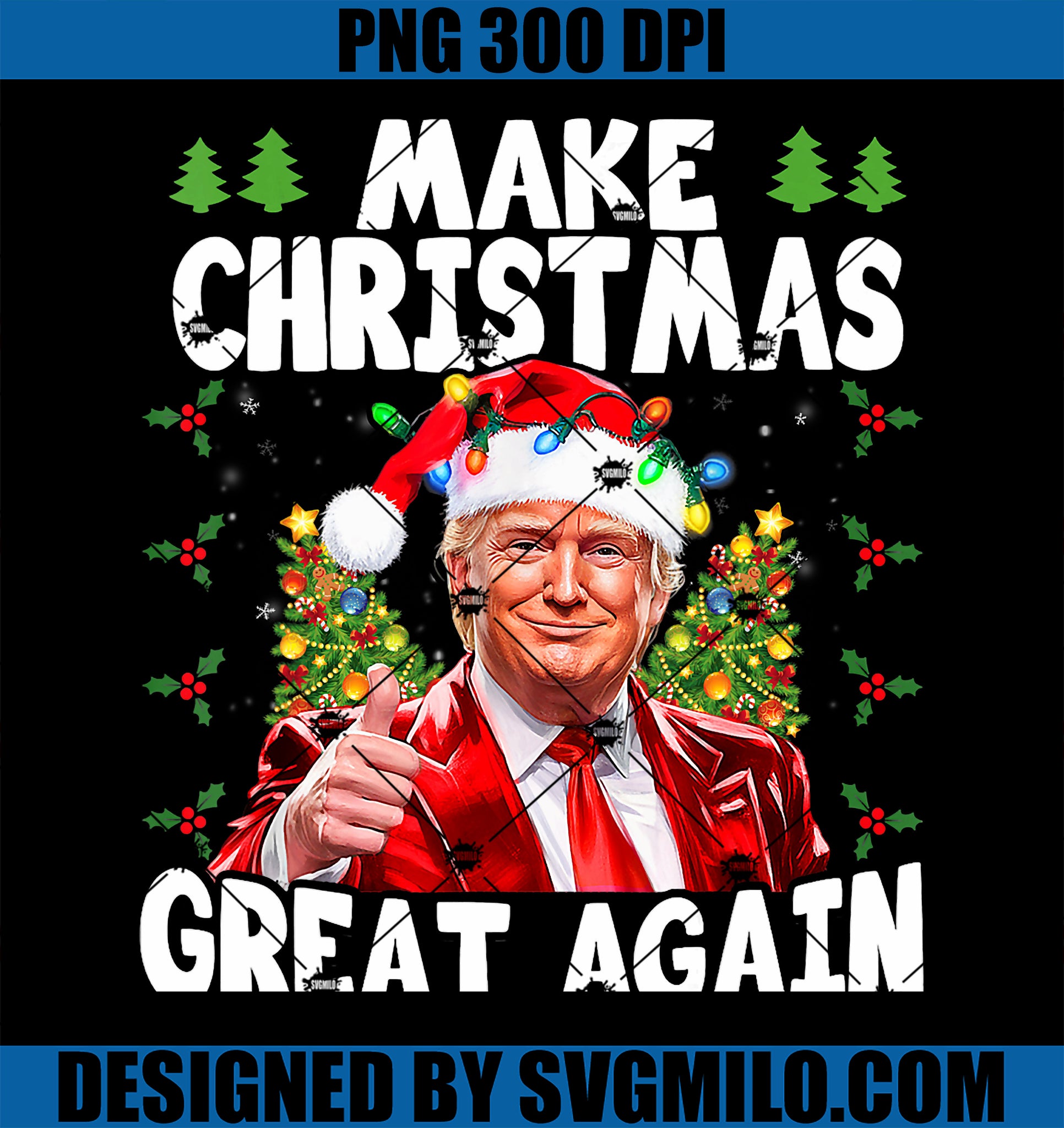 Funny Trump Make Christmas PNG