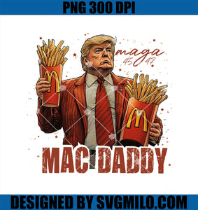 Funny Trump McDon 2024 PNG, Fast Food Mac Daddy Hamburger Fry PNG