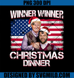 Funny Trump Vance Winner Winner Christmas Dinner Santa PNG