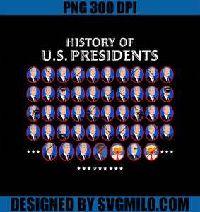 Funny US Presidents History 1 t0 47 Trump Clown Caricature PNG