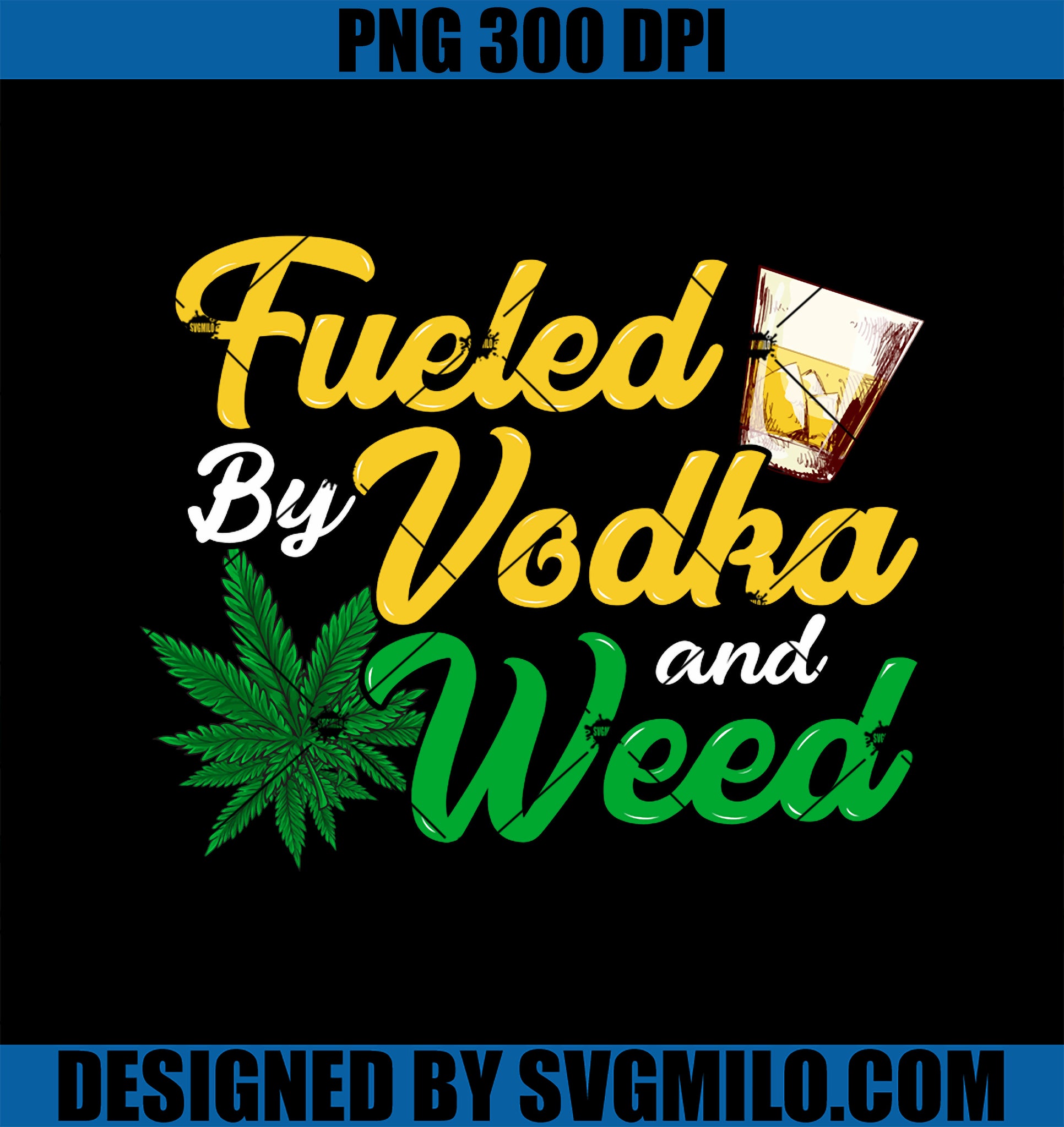 Funny Vodka Cocktails and Weed Joints Novelty PNG