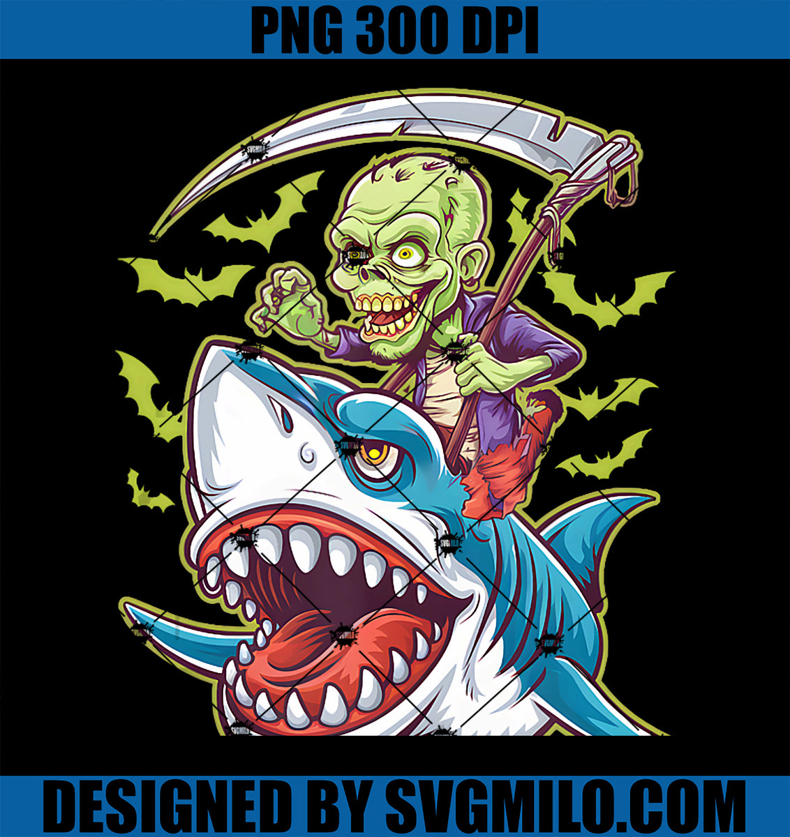 FunnyZombieRidingASharkScaryCreepyHalloweenPNGcopy_1200x1200.jpg?v ...